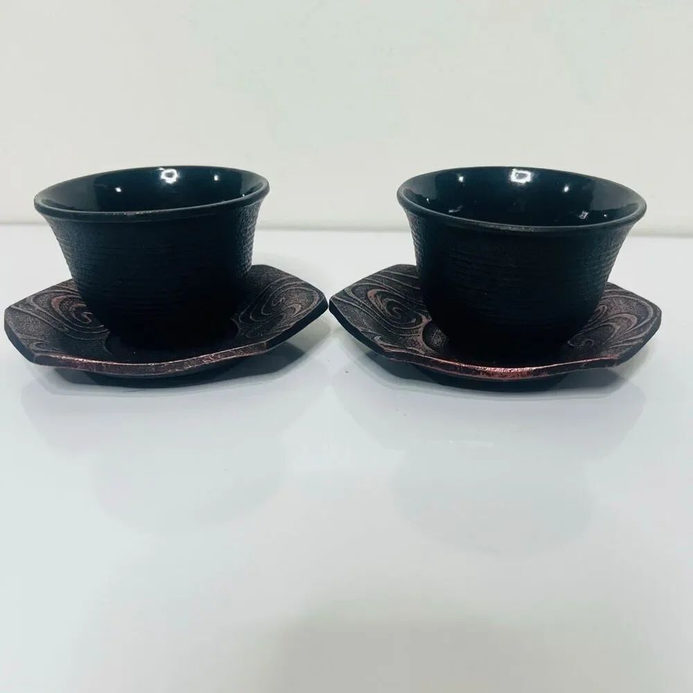 Teavana Vintage Tea Cup Saucer Set Cast Iron
